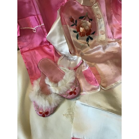 Vintage Child’s Asian Silk  Embroidered Pajama Set - Picture 2 of 12